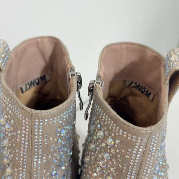 Isnow Women’s Ankle Boots Size 6 – Rhinestone Detail, Sparkly Fashion - Picture 11 of 15